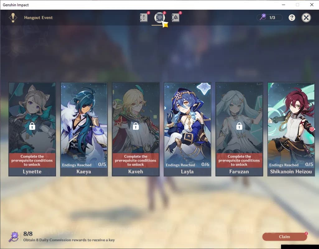 Genshin Impact Accounts ASIA|AR 56|6 Limited+3(*5Wep)|Prime Team Skirk|Fli image 13