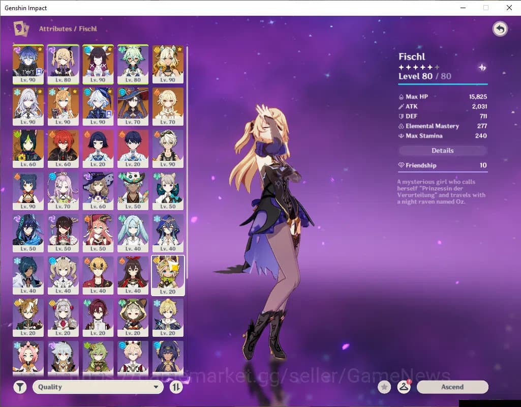 Genshin Impact Accounts ASIA|AR 56|6 Limited+3(*5Wep)|Prime Team Skirk|Fli image 3