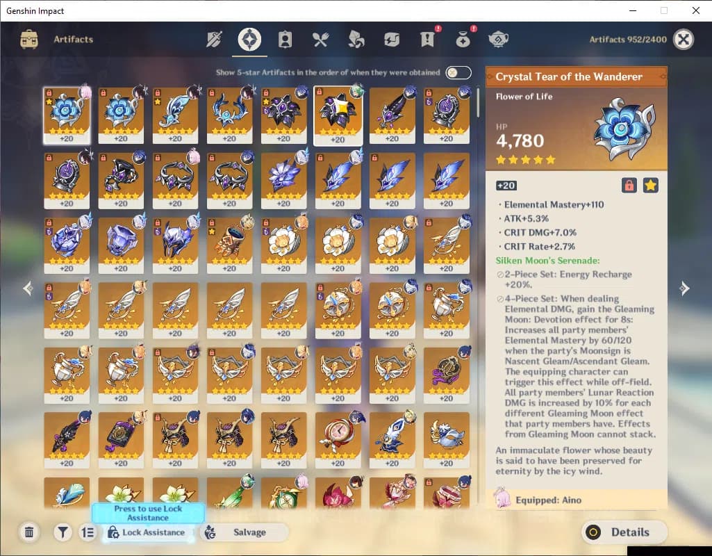 Genshin Impact Accounts ASIA|AR 56|6 Limited+3(*5Wep)|Prime Team Skirk|Fli image 6