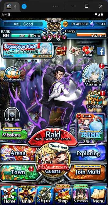 Grand Summoners Accounts GLOBAL|20 Ascend|Paladin Roy,Touma Kamijo TW,Summe image 1