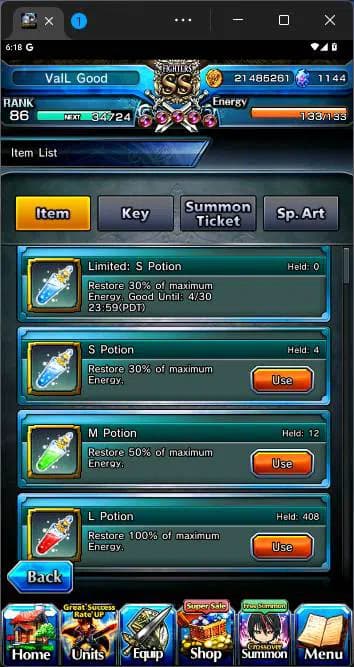 Grand Summoners Accounts GLOBAL|20 Ascend|Paladin Roy,Touma Kamijo TW,Summe image 3
