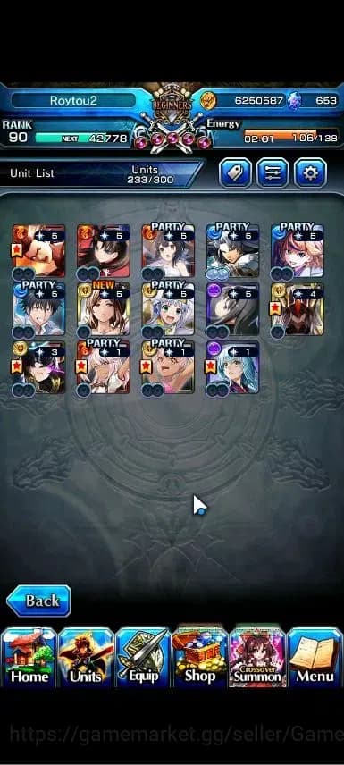 Grand Summoners Accounts Global|Rank 90|Fresh Story+Side|Ready Gacha 653 CC image 4