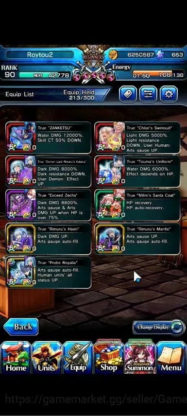 Grand Summoners Accounts Global|Rank 90|Fresh Story+Side|Ready Gacha 653 CC image 5