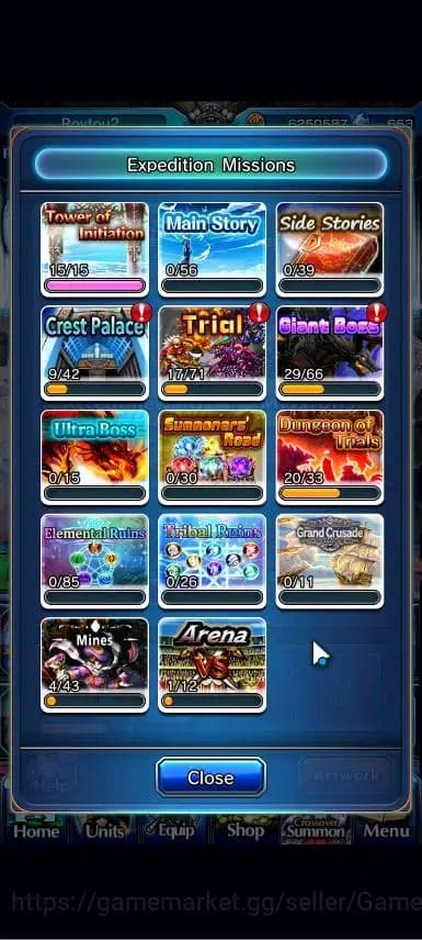 Grand Summoners Accounts Global|Rank 90|Fresh Story+Side|Ready Gacha 653 CC image 6