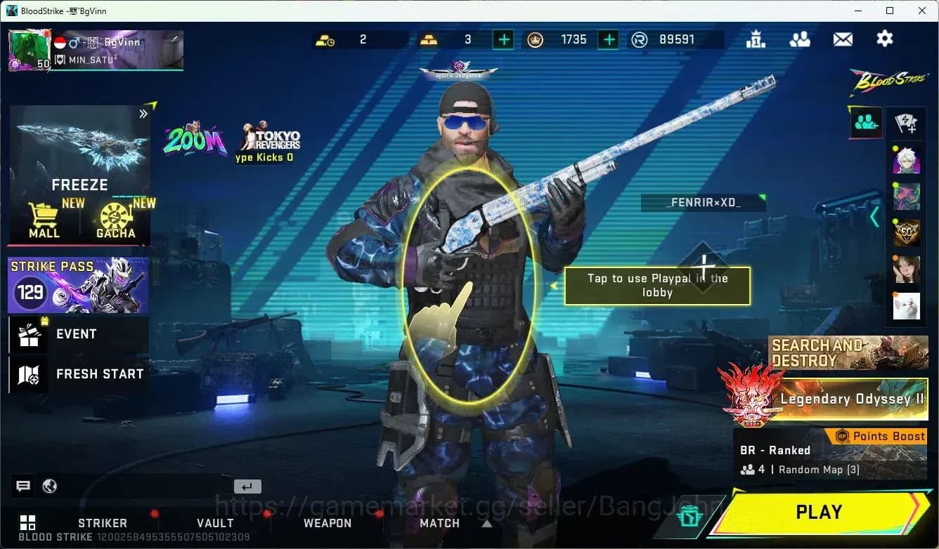 Blood Strike Accounts ASIA | 2 Collab Skins | 2 Limited Skins | 4 Legend image 1
