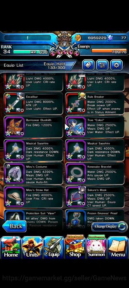 Grand Summoners Accounts Global|Rank 34|10 Ascend|UP Roy,Summer Miyu,Fen,Ki image 15