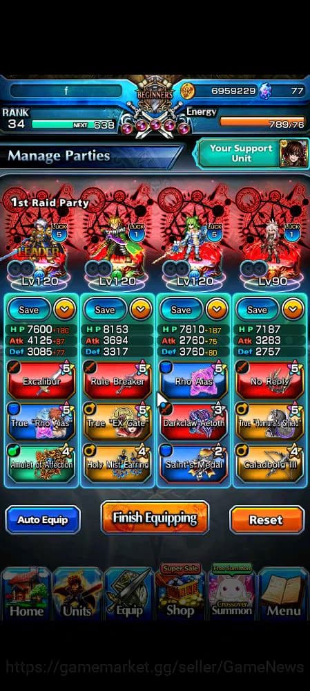 Grand Summoners Accounts Global|Rank 34|10 Ascend|UP Roy,Summer Miyu,Fen,Ki image 3