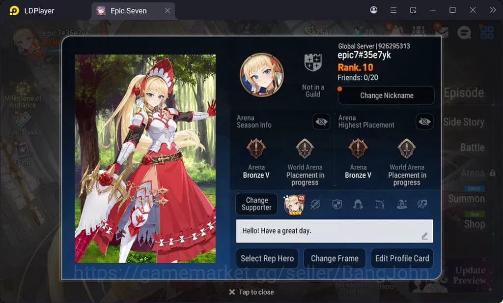 Epic Seven Accounts Global Unverif | 1ML | Tieria | Judge Kise | Victo image 1