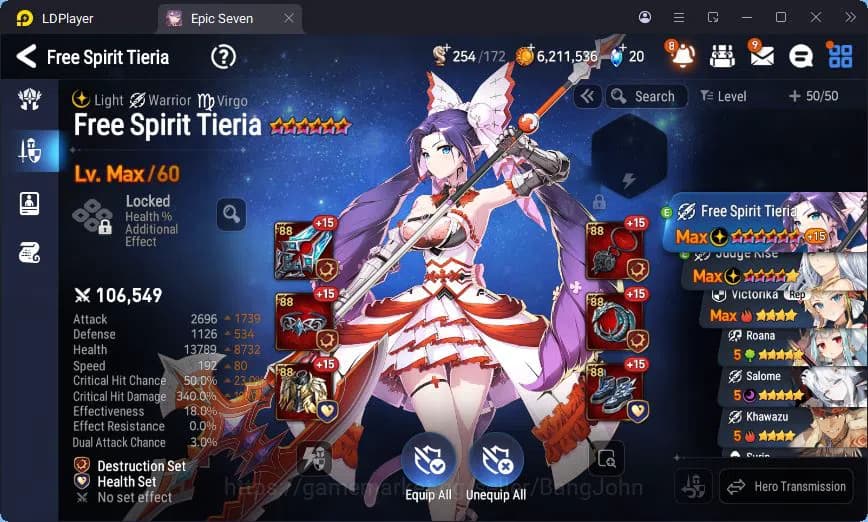 Epic Seven Accounts Global Unverif | 1ML | Tieria | Judge Kise | Victo image 14