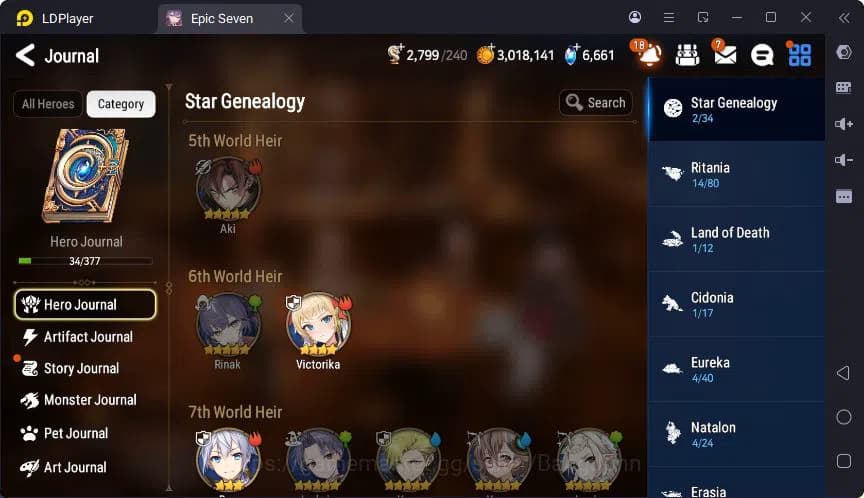 Epic Seven Accounts Global Unverif | 6ML | (Fenne,Tieria,Lorina,Veroni image 17