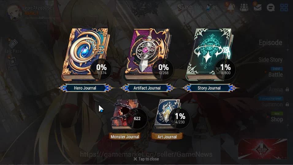 Epic Seven Accounts Global Unverif | Fresh Starter | Low Progress | 1 image 3