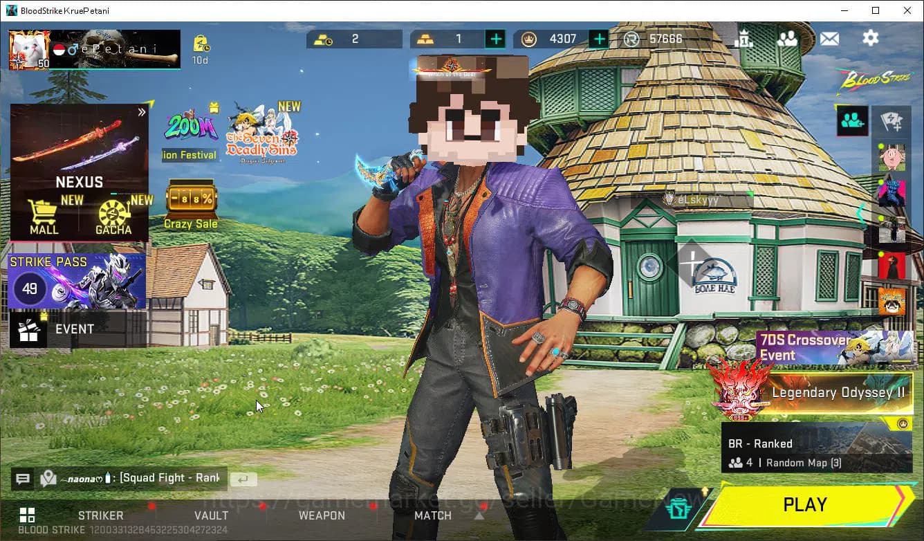 Blood Strike Accounts ASIA|EVO FAL Draco+Mele Talon Sanctum+Colab 7DS(Ka image 1