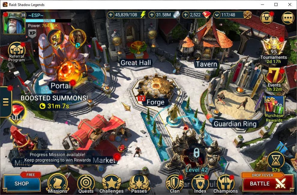 Raid: Shadow Legends Accounts Lv38 764K Power|1 Mythical (Grahol Bloodmaul)|18 L image 1