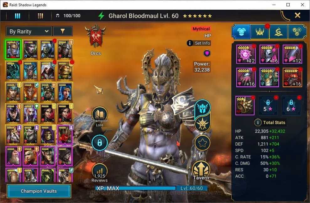 Raid: Shadow Legends Accounts Lv38 764K Power|1 Mythical (Grahol Bloodmaul)|18 L image 3