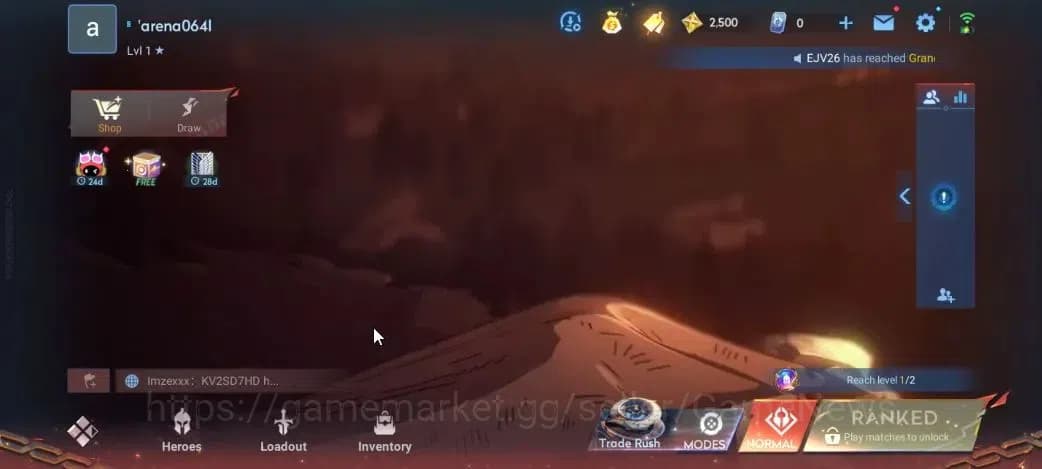 Honor of Kings Accounts Hero 7|Starter with Legend Skin Selection Chest(Di image 1