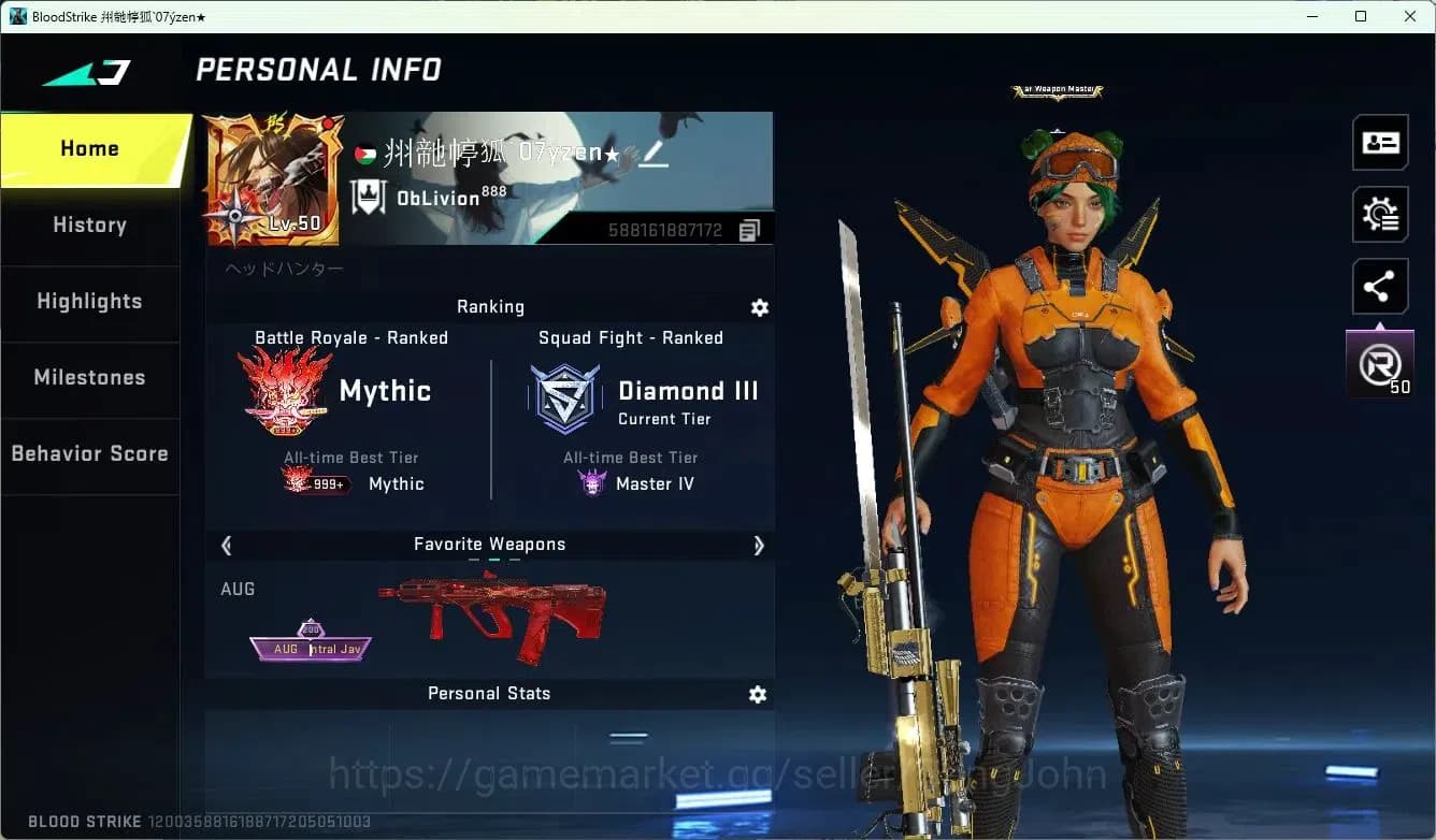 Blood Strike Accounts ASIA | 1 EVO Skins |6 Collab Skins | 3 Limited Ski image 1