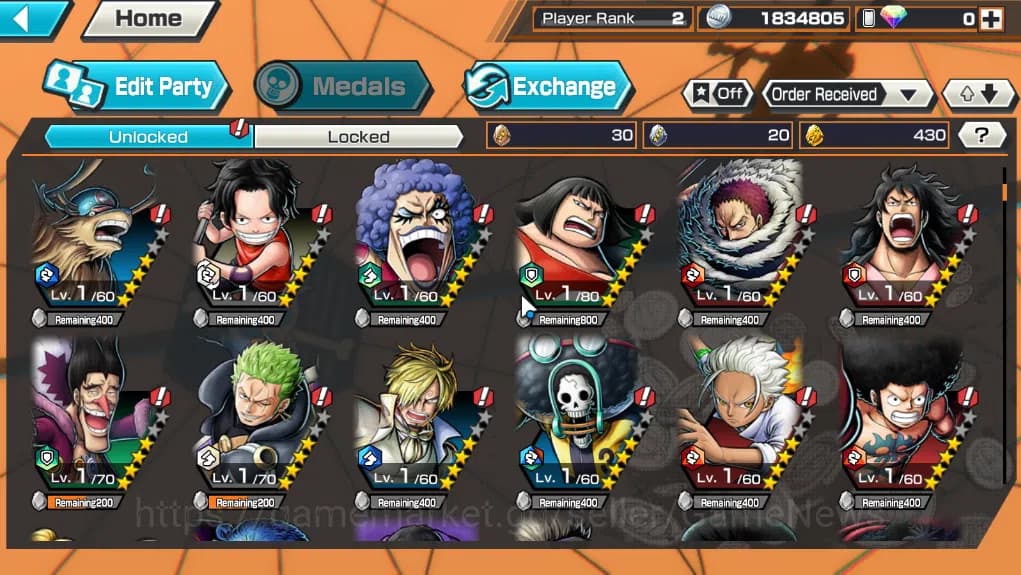 One Piece Bounty Rush Accounts Global|3EX|BMO Kiado,GP Edward Newgate,BP Kuzan|Ra image 5