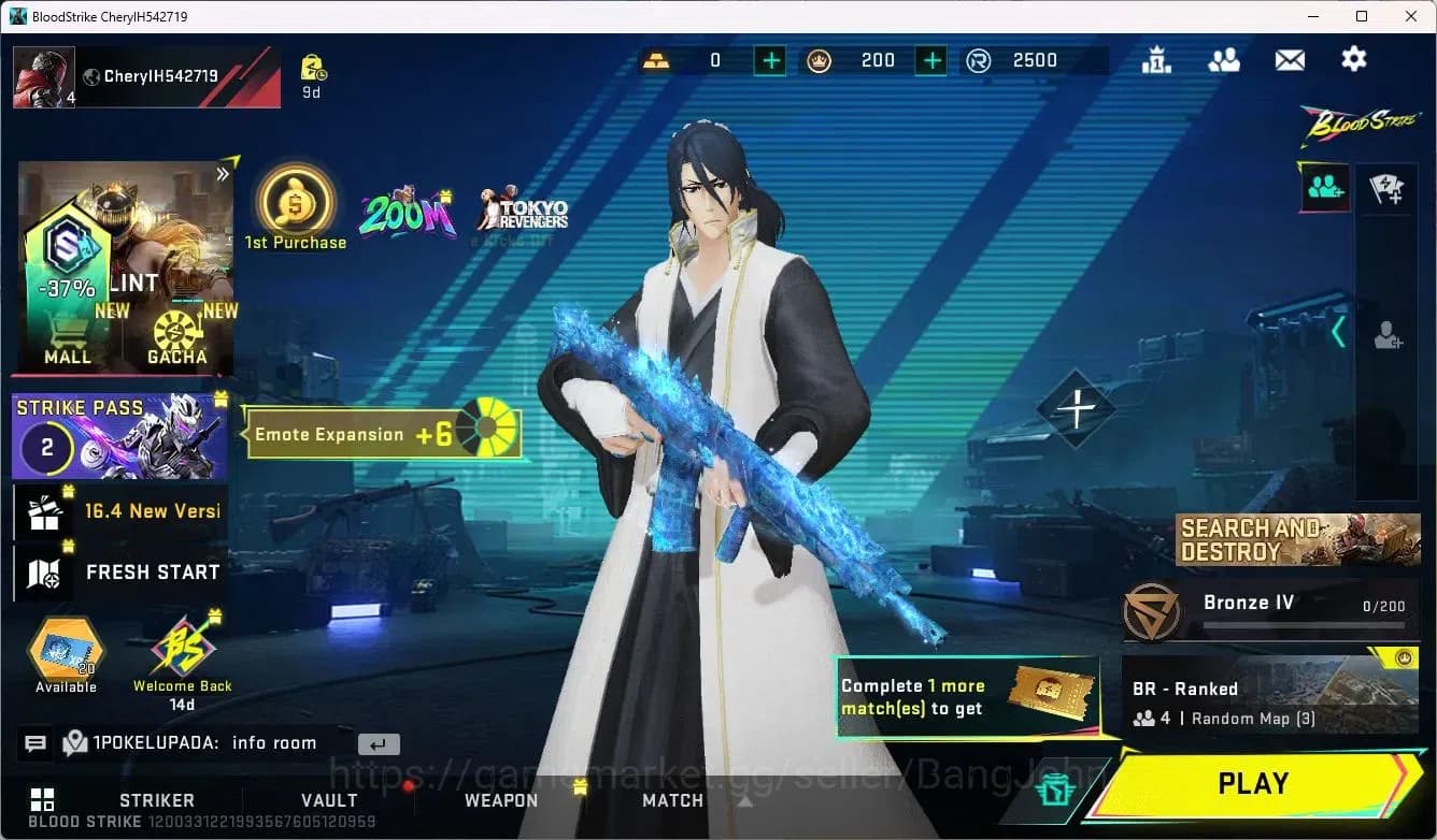 Blood Strike Accounts ASIA | Ultra KAG-6-Icicle | Collab Ethan-Byakuya K image 1