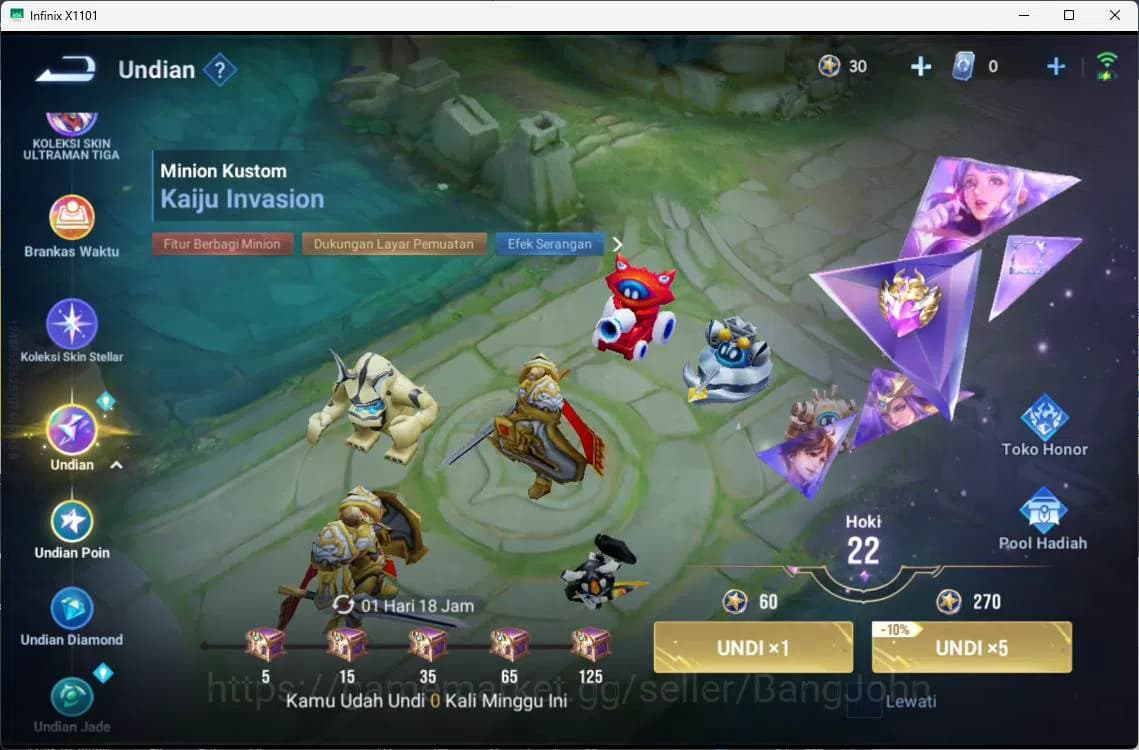 Honor of Kings Accounts global | hero 58 skin 38 KIC luna, land shi, land image 4
