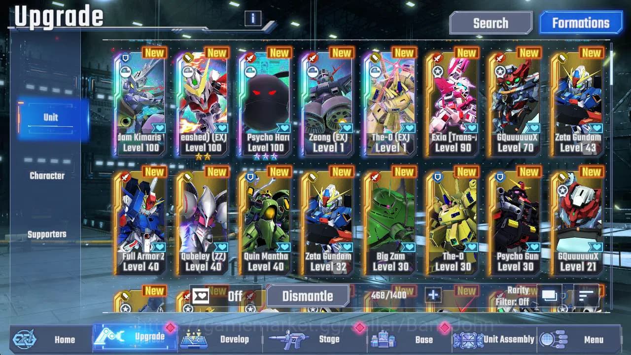 SD Gundam G Generation ETERNAL Accounts global rank 35, 18k DM, 20 UR unit Sazabi, Phoenix image 10