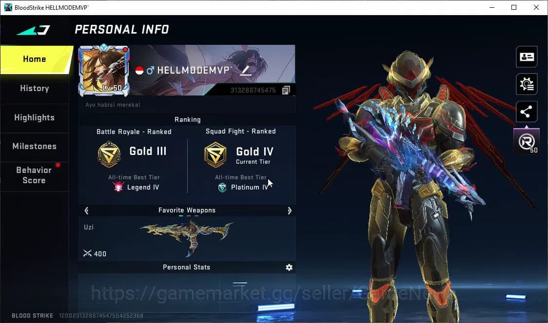 Blood Strike Accounts ASIA|ETERNAL Lv3 UZI-Star,Ethan-Allien+DualBlades+ image 2