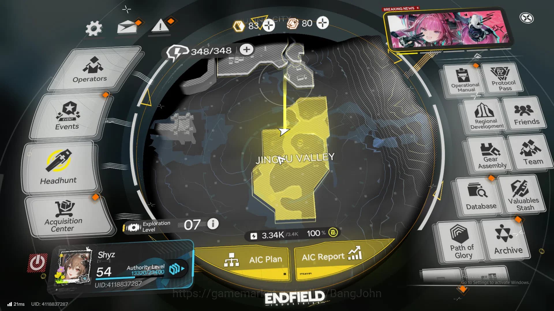 Arknights: Endfield Accounts "ASIA | Mid Game | Laevatain + Sign | Gilberta + s image 1