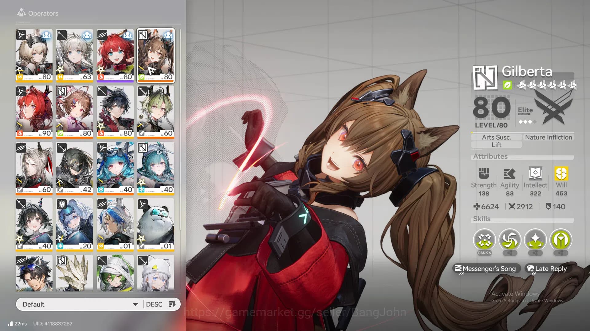 Arknights: Endfield Accounts "ASIA | Mid Game | Laevatain + Sign | Gilberta + s image 2