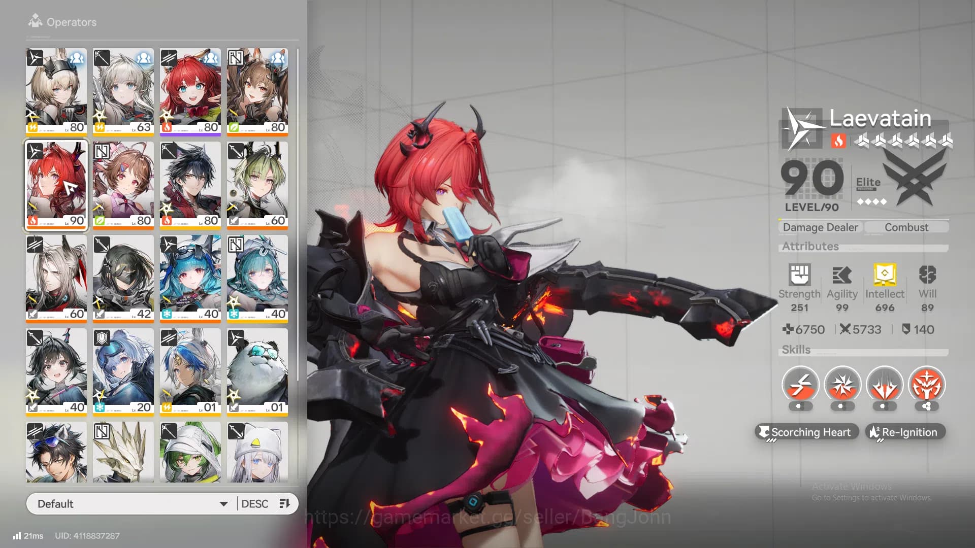 Arknights: Endfield Accounts "ASIA | Mid Game | Laevatain + Sign | Gilberta + s image 3