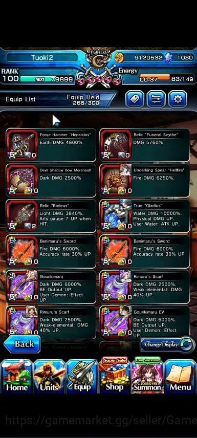 Grand Summoners Accounts Global|Rank 100|Fresh Story+Side|Ready Gacha 1K CC image 10