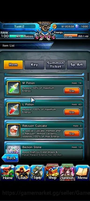 Grand Summoners Accounts Global|Rank 100|Fresh Story+Side|Ready Gacha 1K CC image 2