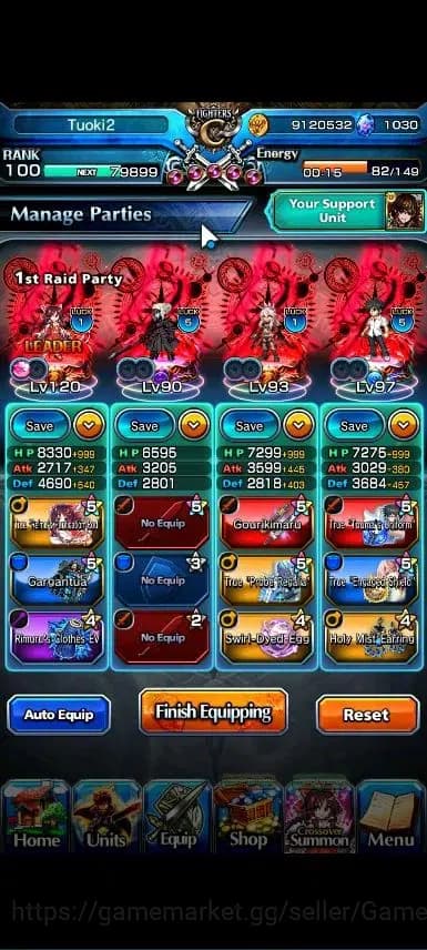 Grand Summoners Accounts Global|Rank 100|Fresh Story+Side|Ready Gacha 1K CC image 3