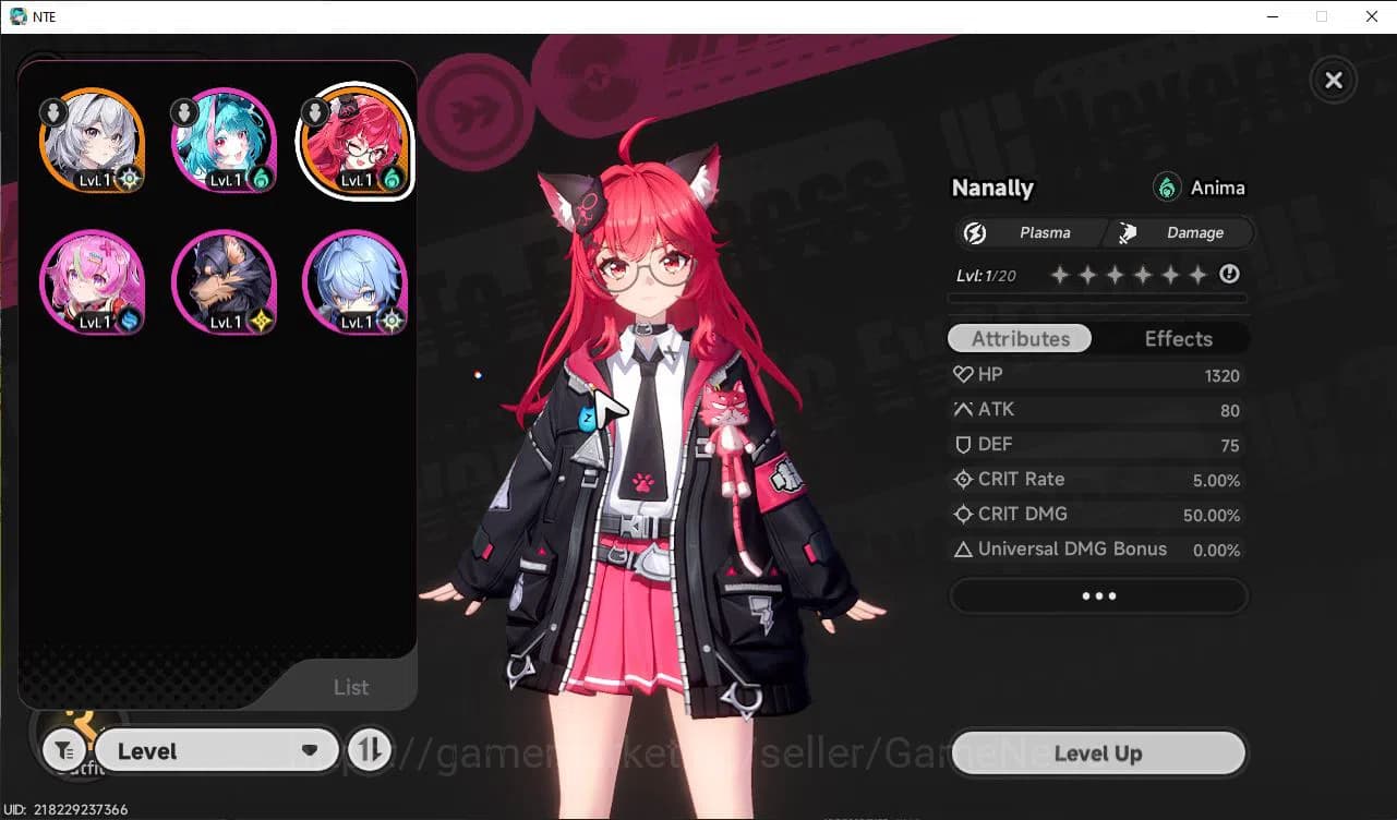 Neverness to Everness Accounts GLOBAL EU|HL 3|Fresh Starter 1 SSR Limited Nanally image 1