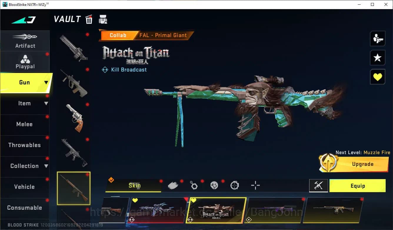 Blood Strike Accounts ASIA|ETHERNAL=AUG(LVL 4)|EVO=FAL|COLLAB=FAL,M700,K image 17