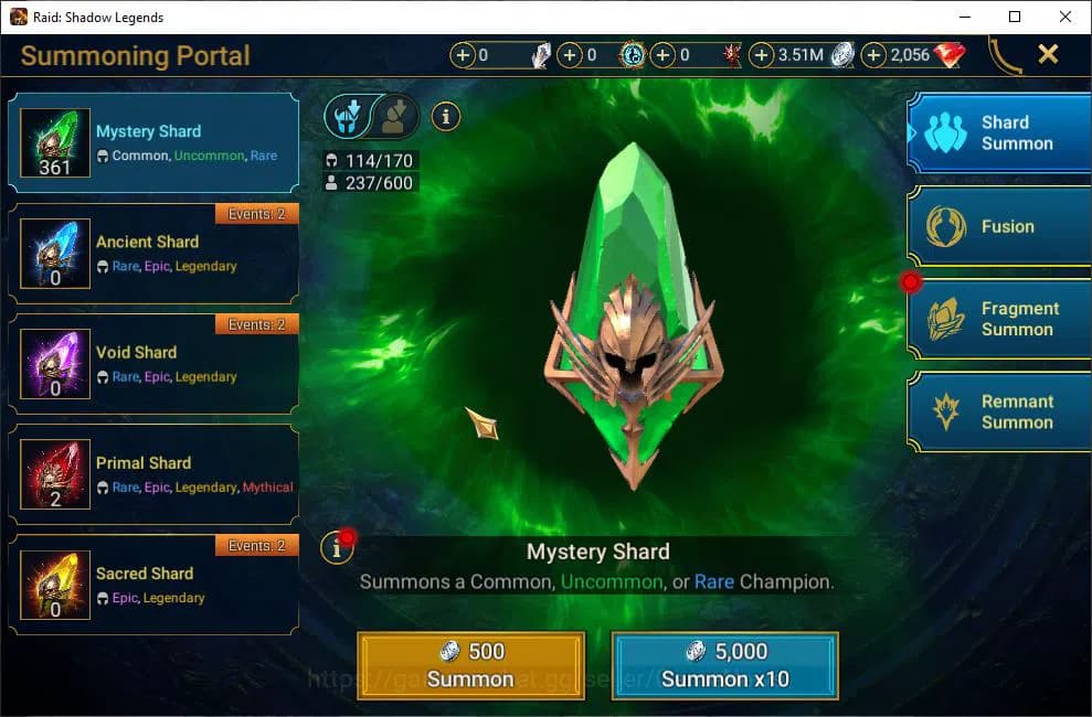 Raid: Shadow Legends Accounts Lv26 608K Power|1 Myth-Androc+24 Legendary(Xenomor image 17