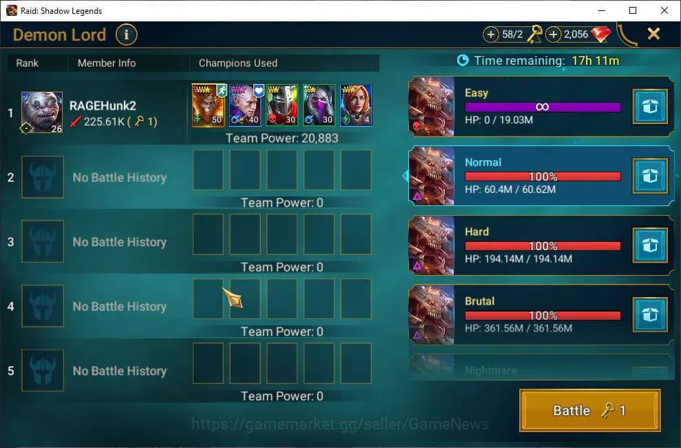 Raid: Shadow Legends Accounts Lv26 608K Power|1 Myth-Androc+24 Legendary(Xenomor image 19