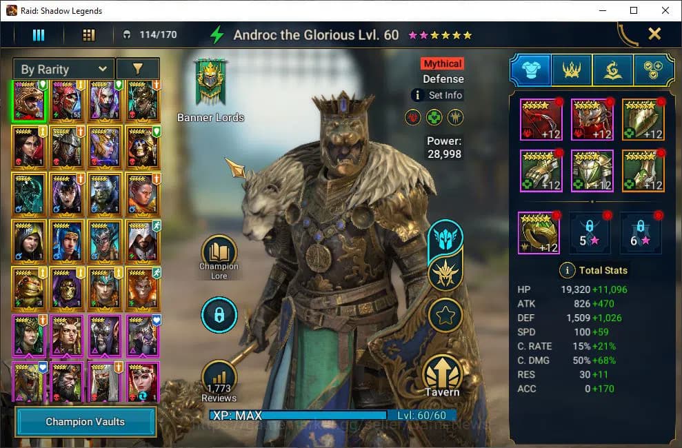 Raid: Shadow Legends Accounts Lv26 608K Power|1 Myth-Androc+24 Legendary(Xenomor image 3