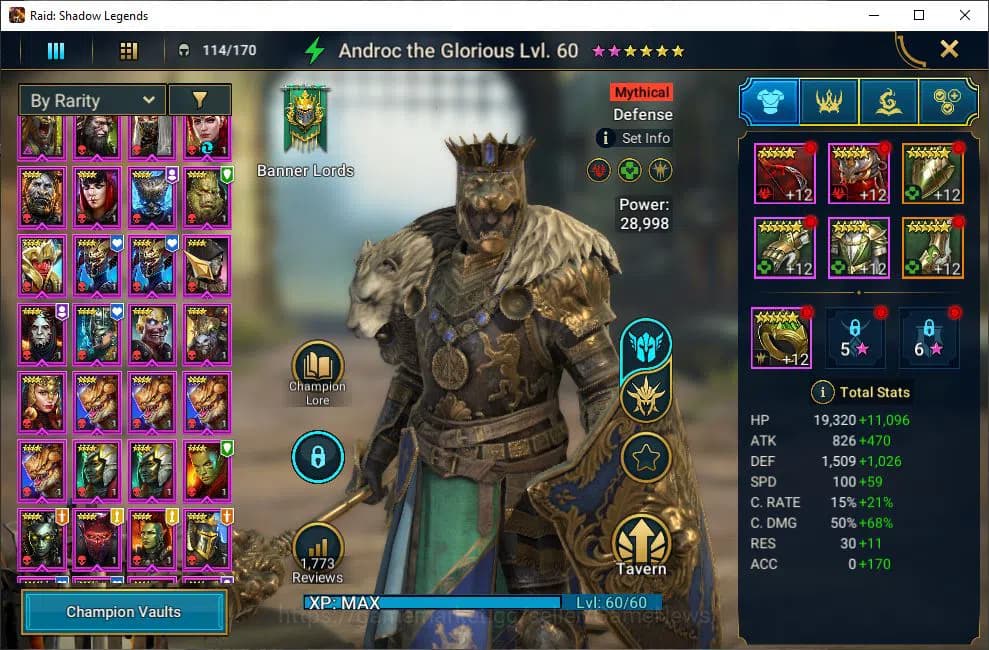 Raid: Shadow Legends Accounts Lv26 608K Power|1 Myth-Androc+24 Legendary(Xenomor image 4