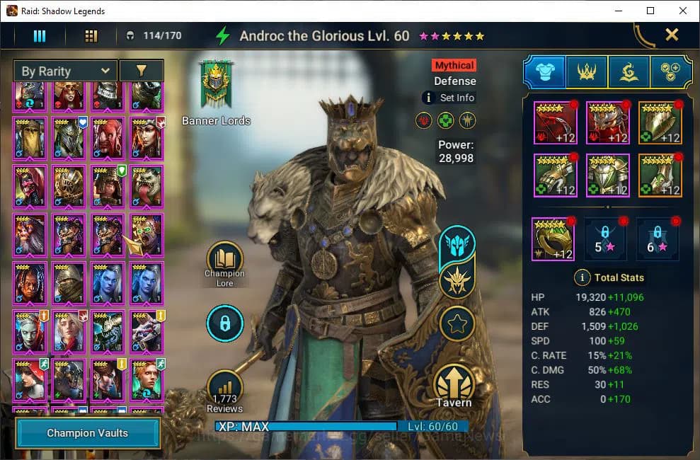 Raid: Shadow Legends Accounts Lv26 608K Power|1 Myth-Androc+24 Legendary(Xenomor image 5