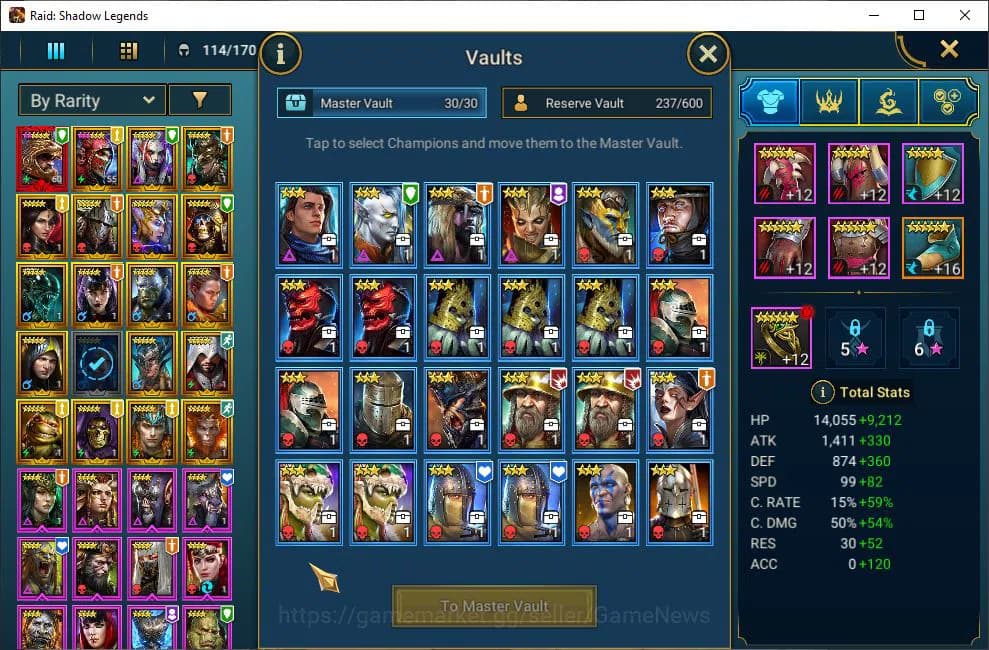 Raid: Shadow Legends Accounts Lv26 608K Power|1 Myth-Androc+24 Legendary(Xenomor image 6