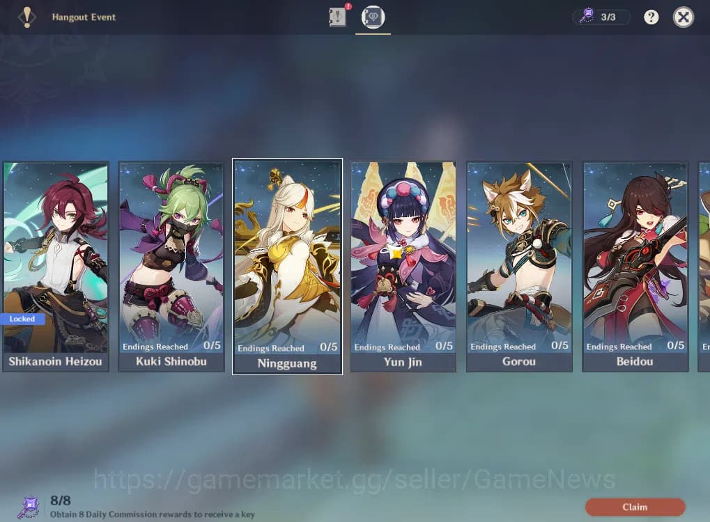 Genshin Impact Accounts ASIA|AR 55|4 Limited +2(*5Weapon)|Furina+Sign,Xilo image 14