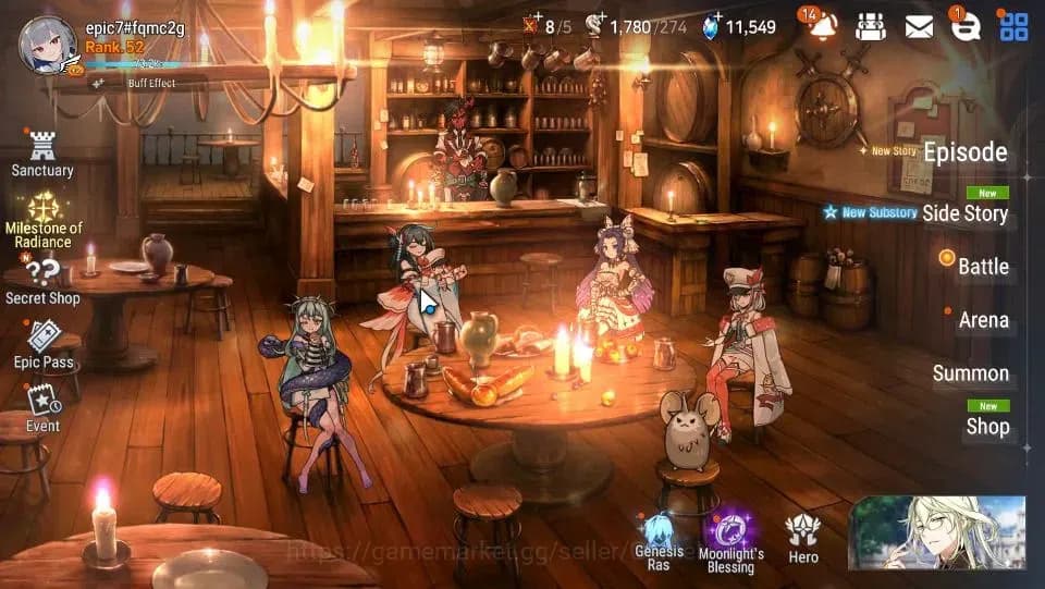 Epic Seven Accounts GLOBAL|UnVerif|6 ML(LOTScales,BArunka,NM Luna,TA C image 1
