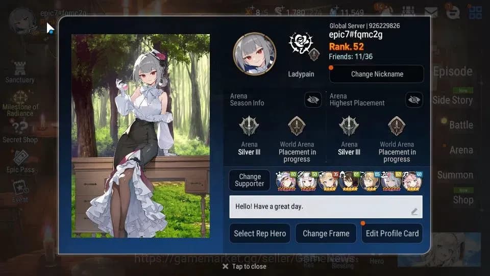 Epic Seven Accounts GLOBAL|UnVerif|6 ML(LOTScales,BArunka,NM Luna,TA C image 2