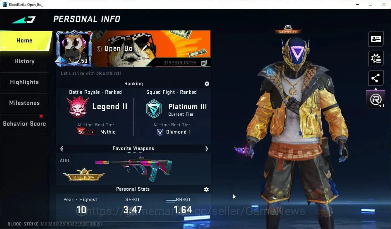 Blood Strike Accounts ASIA|ETERNAL P90-Empyrean,M1887+MELE BFKnife|7 ULT image 2