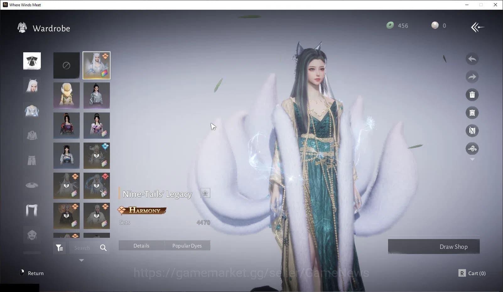 Where Winds Meet Accounts GLOBAL|Lv 82|GS 19k|Nine-Tails' Legacy|Snow Oath|E image 7