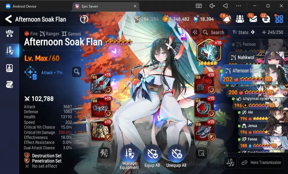 Epic Seven Accounts GLOBAL UNVERIF|4 ML(BArunka,LOT Scales,Belian,Etc) image 2