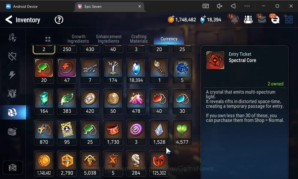 Epic Seven Accounts GLOBAL UNVERIF|4 ML(BArunka,LOT Scales,Belian,Etc) image 6