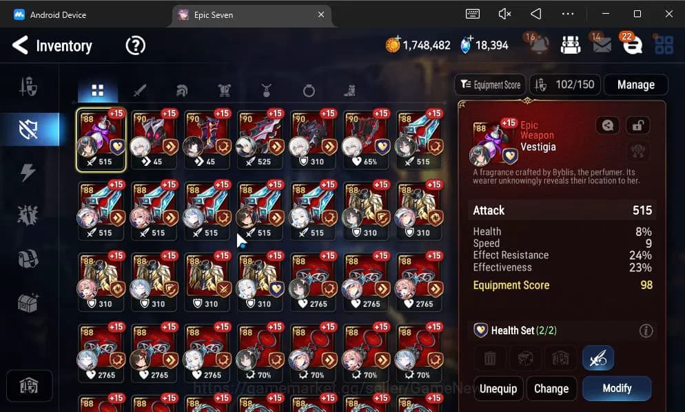 Epic Seven Accounts GLOBAL UNVERIF|4 ML(BArunka,LOT Scales,Belian,Etc) image 9