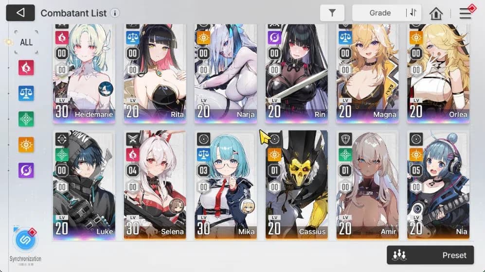 Chaos Zero Nightmare Accounts GLOBAL Lv 41|7 SSR[Heidemarie+Sign,Rita,Narja,Magn image 3