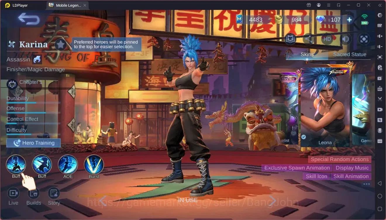 Mobile Legends: Bang Bang Accounts Global|Hero 117|Skin 217|KOF Karina|Transformers R image 7