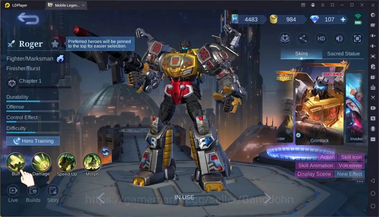 Mobile Legends: Bang Bang Accounts Global|Hero 117|Skin 217|KOF Karina|Transformers R image 8